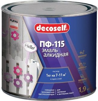 Эмаль ПФ-115 Pufas Decoself, белый, 1.9 кг купить в СОМ