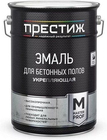Эмаль акриловая Престиж, для бетонных полов, белая, 6 кг купить в СОМ