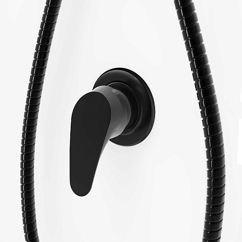 Кабина душевая Loranto CS-21800-100, 100 х100 х205, черный профиль, прозрачное стекло купить в СОМ