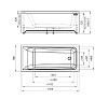 Ванна акриловая Radomir Simple Stark, 1500 х700 мм, каркас, экран купить в СОМ