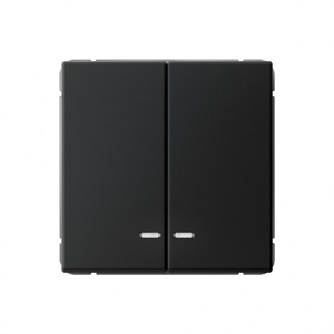 Выключатель ARTGALLERY 2кл. СП, с подсветкой, карбон ,б/рамки купить в СОМ