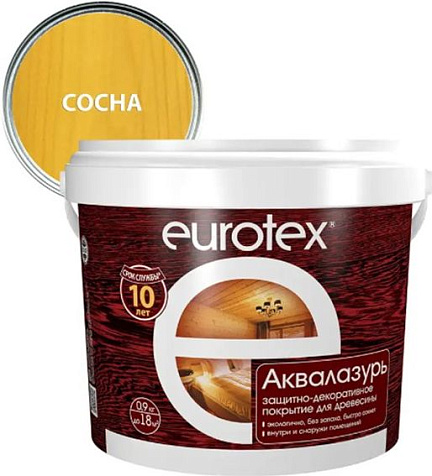 Антисептик декоративный Eurotex, сосна, 0.9 кг купить в СОМ