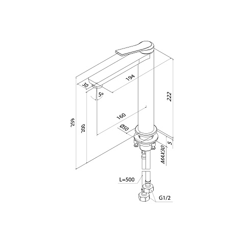 Смеситель для раковины Iddis Parker PARBL01i01, латунь, черный купить в СОМ
