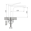 Смеситель для раковины Shevanik S6201T, латунь, оружейная сталь купить в СОМ