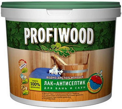 Лак полиакриловый Profiwood, для бань и саун, 2.5 кг купить в СОМ