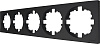 Рамка для розеток и выключателей LEZARD OSEN Осень 5м. горизонтальная, квадрат, черный бархат купить в СОМ