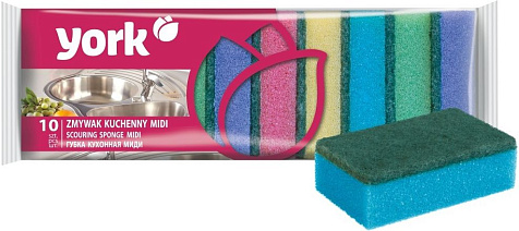 Губка для посуды Миди 10шт York купить в СОМ