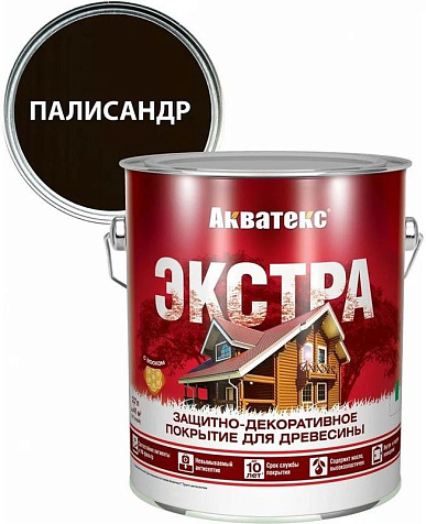 Антисептик защитно-декоративный Акватекс-Экстра, палисандр, 2.7 л купить в СОМ