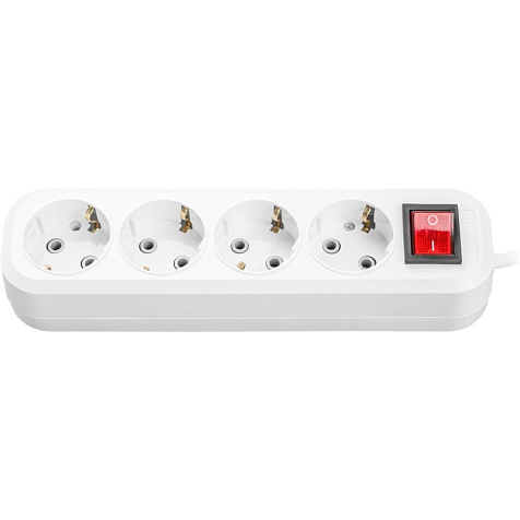 Удлинитель ОНЛАЙТ OPE-S-04-500-ESC-3x1  4 гн, 5 м, СЗ, с выключ, 16А IP20 белый купить в СОМ