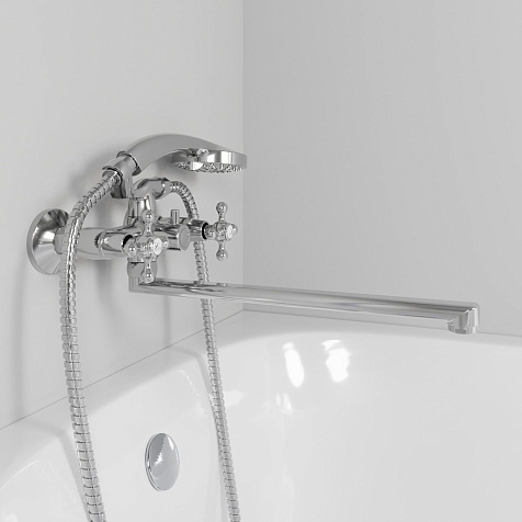 Смеситель для ванны Avrora Vesta AV2130, латунь, хром купить в СОМ