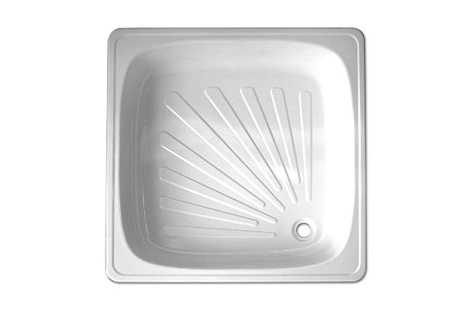 Поддон душевой стальной квадрат, 90х90х15 см купить в СОМ