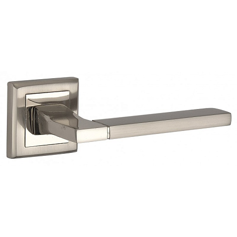 Ручка дверная BUSSARE TORRE A-52-30 CHROME/S.CHROME, фалевая на квадратной розетке купить в СОМ