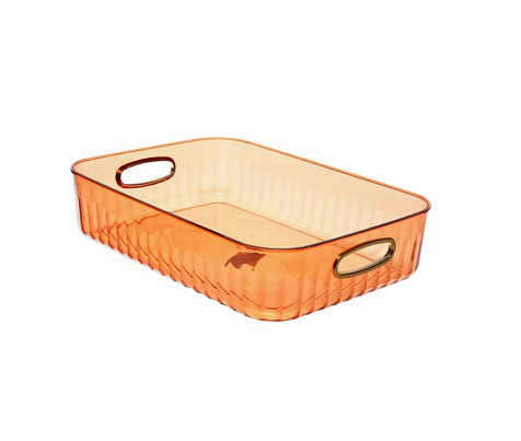 Корзина для хранения Ламингтон 35х25х8см персиковая купить в СОМ